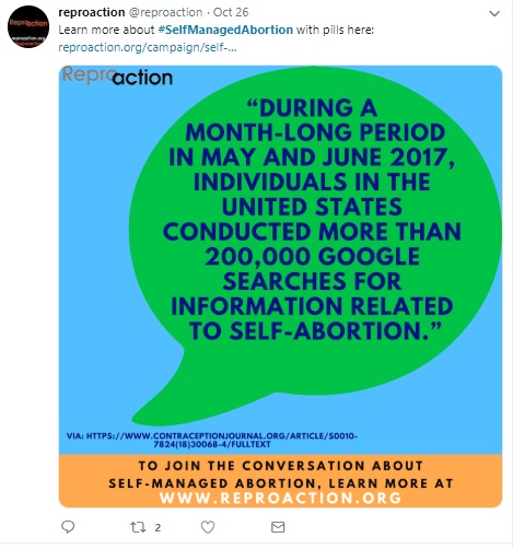 Image: Reproaction tweets self managed abortion (Image: Twitter)