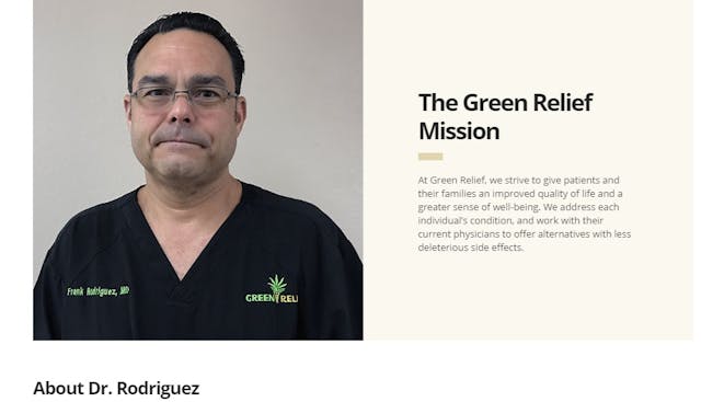 Image: Frank Rodriguez abortionist and Medical Marijuana doc (Image credit Green Relief)