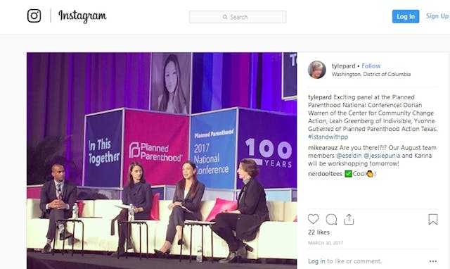 Dorian Warren leader of Center for Community Change attends 2017 Planned Parenthood conference (Image credit: Instagram) Image: Dorian Warren leader of Center for Community Change attends 2017 Planned Parenthood conference (Image credit: Instagram)