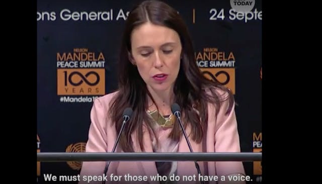 New Zealand prime minister Jacinda Ardern
