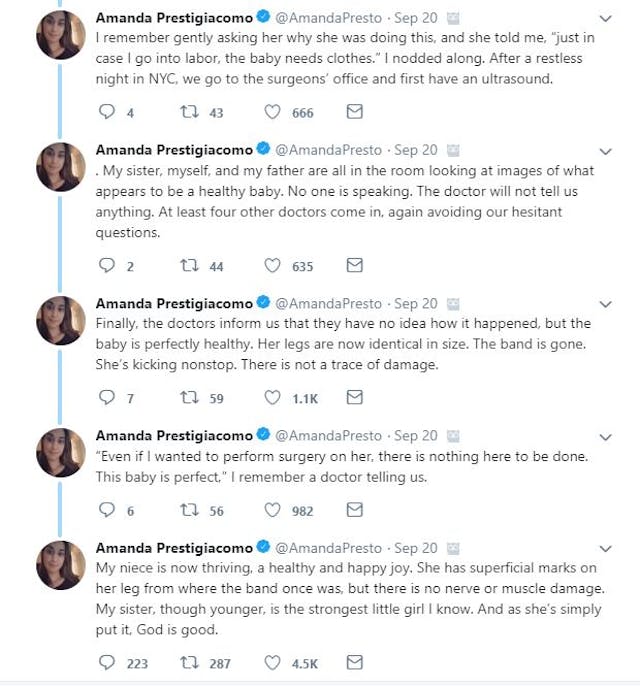Prestigiacomo’s sister refused abortion after a major complication. Prestigiacomo’s sister refused abortion after a major complication.