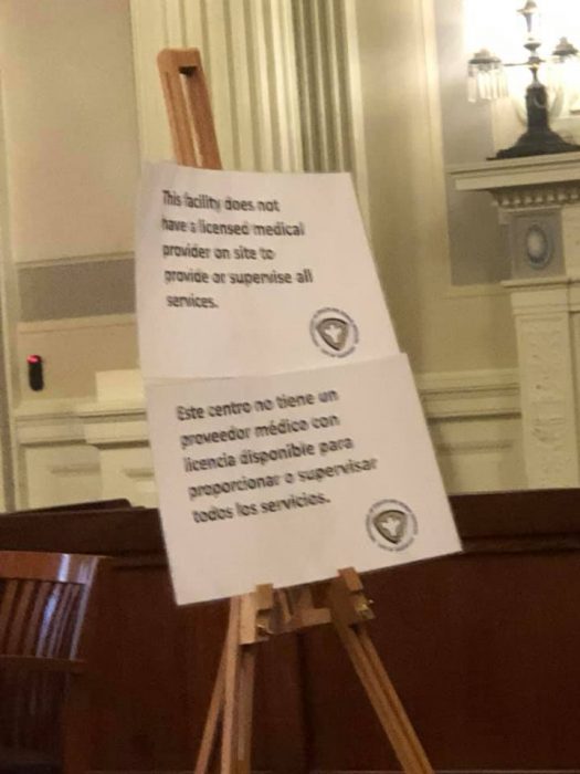 The signs that Hartford will force pregnancy resource centers to post. Photo courtesy of Christina Bennett.