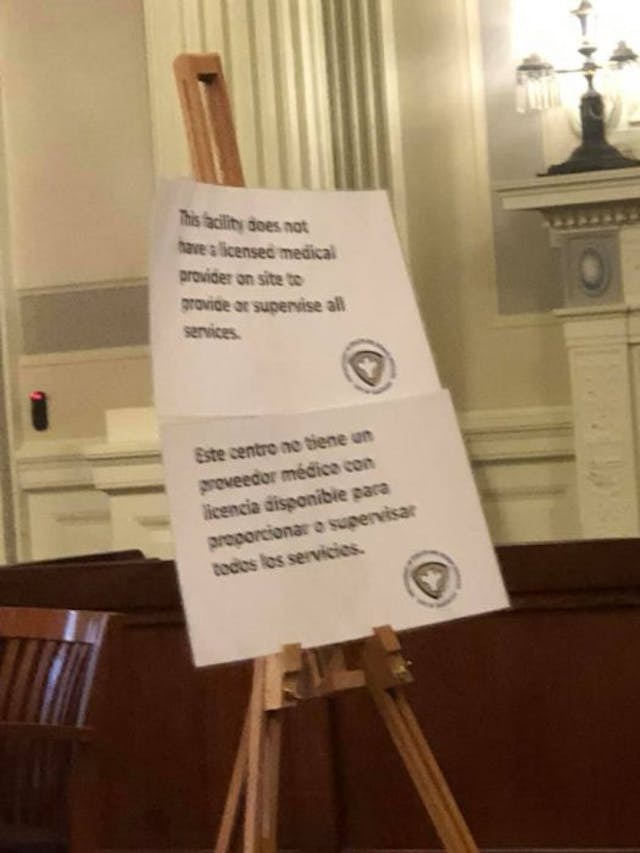 The signs that Hartford will force pregnancy resource centers to post. Photo courtesy of Christina Bennett. The signs that Hartford will force pregnancy resource centers to post. Photo courtesy of Christina Bennett.