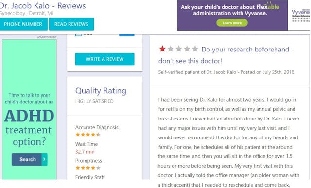 Kalo accuser on Vitals com part one of two (Image credit: Vitals.com review) Image: Kalo accuser on Vitals com part one of two (Image credit: Vitals.com review)