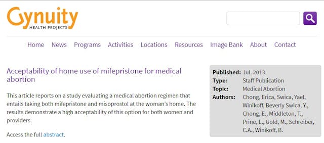 Gynuity Home Use Abortion Image: Gynuity Home Use Abortion
