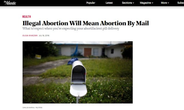 Image: Abortion by Mail (Screen: The Atlantic)