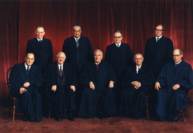 Supreme Court at time Roe v Wade legalized abortion (Image credit: Oyez) Image: Supreme Court at time Roe v Wade legalized abortion (Image credit: Oyez)