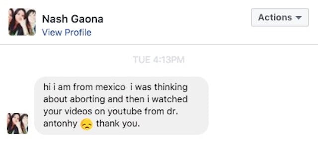 Another woman said that the videos helped her choose life for her own baby. These Live Action videos have saved 13 babies from abortion image