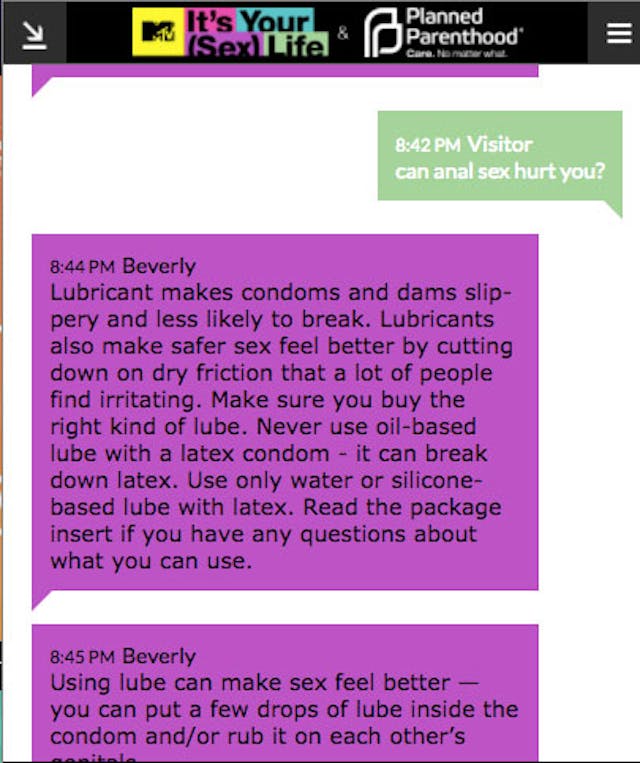 One of Fox’s interactions with “Beverly” Planned Parenthood chat gives undercover ‘teens’ unsafe advice on sex image