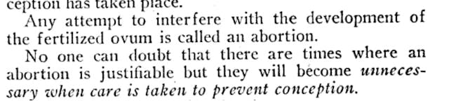 Margaret Sanger in Family Limitation noted life begins at fertilization. Image of Family Limitation pamphlet