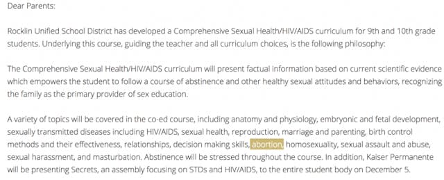 School district suspends teacher for abortion walkout question – but uses Planned Parenthood-approved sex ed image