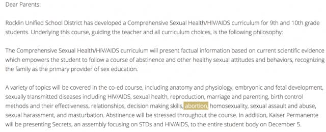 School district suspends teacher for abortion walkout question – but uses Planned Parenthood-approved sex ed image