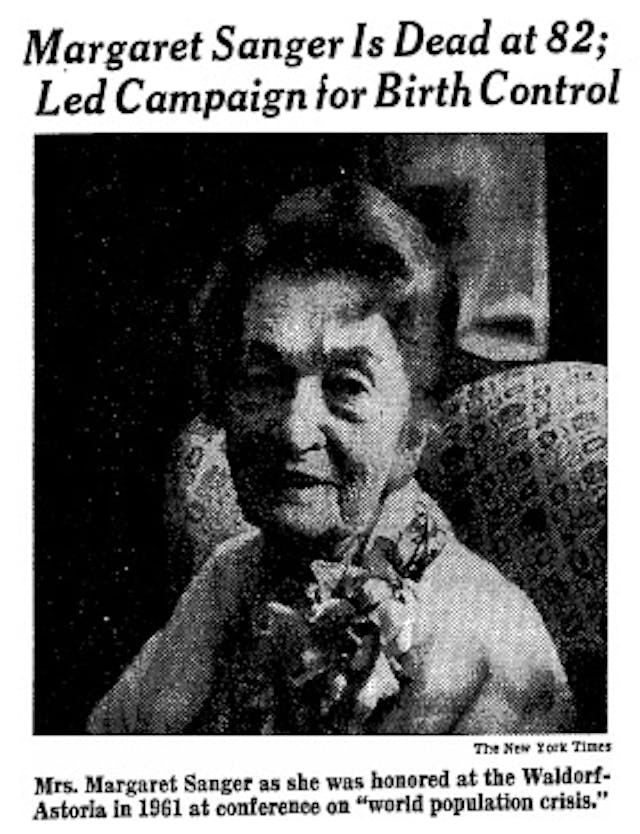 Margaret Sanger Dies 1966 Margaret Sanger Dies 1966