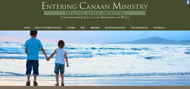 Screenshot, Entering Canaan Ministry abortion, post-abortion