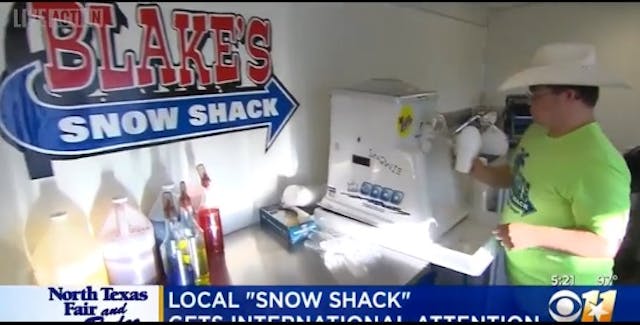 Blake Pyron owns Blake’s Snow Shack Image: Blake Pyron owns Blake's Snow Shack