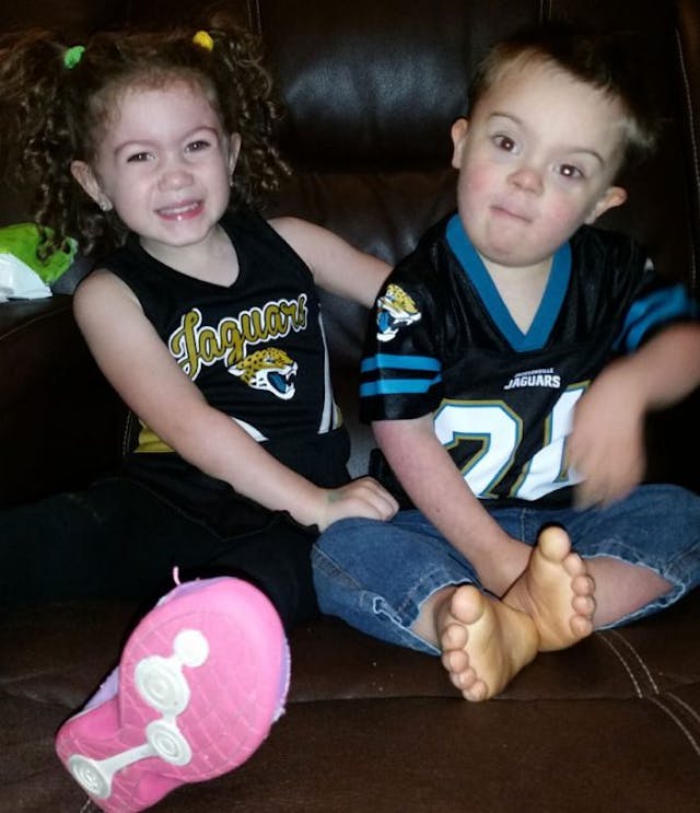Wyatt and his sister down syndrome
