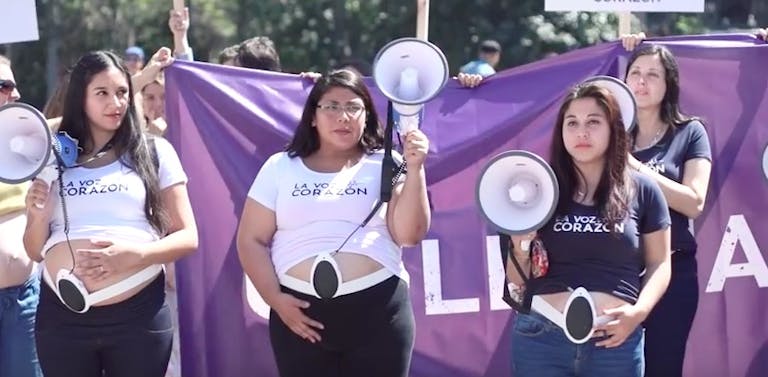 heartbeat-megaphone-baby-preborn-pregnant-chile-feminist