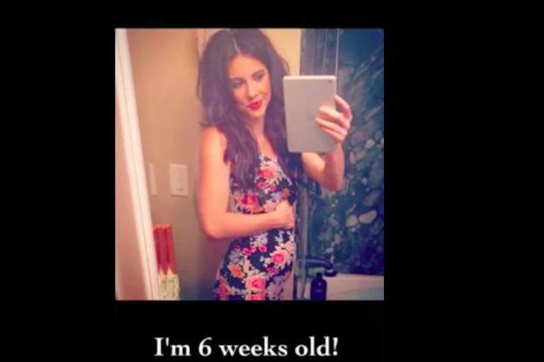 Photo from Chelsea's FB video on miscarriage