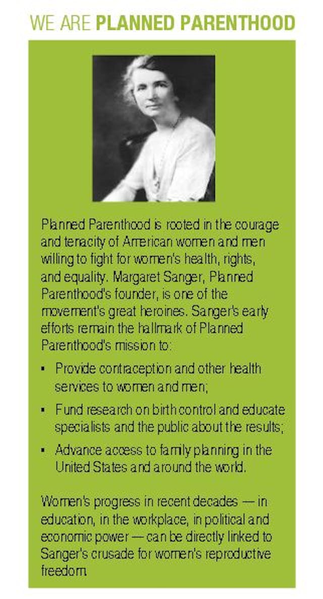 Planned Parenthood praises Margaret Sanger, 2008 Planned Parenthood praises Margaret Sanger, 2008