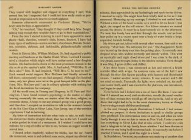 Planned Parenthood founder Margaret Sanger writes about her speech with the Klan