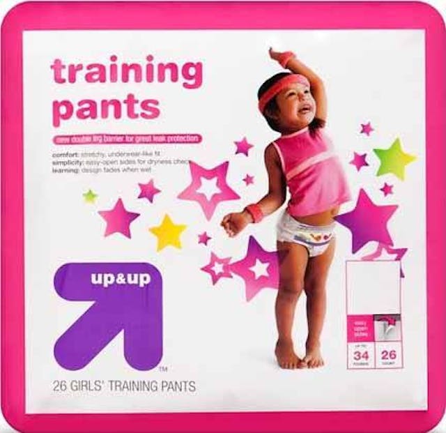 Target up & up training pants with Kayella. Target up & up training pants with Kayella.