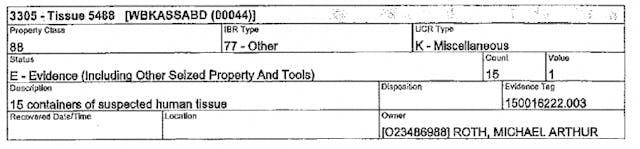 Michael Roth 15 containes human tissue abortion