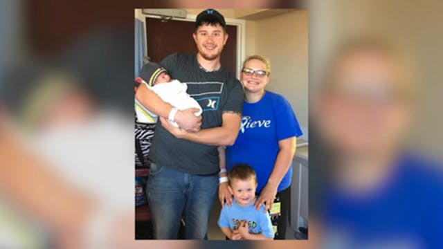 Screenshot of the Yoder family from Boston Children's Hospital video.
