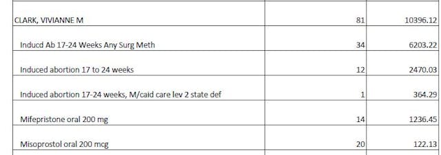 Vivianne M. Clark medicaid abortions report provided by ProtestABQ Vivianne M. Clark medicaid abortions report provided by ProtestABQ
