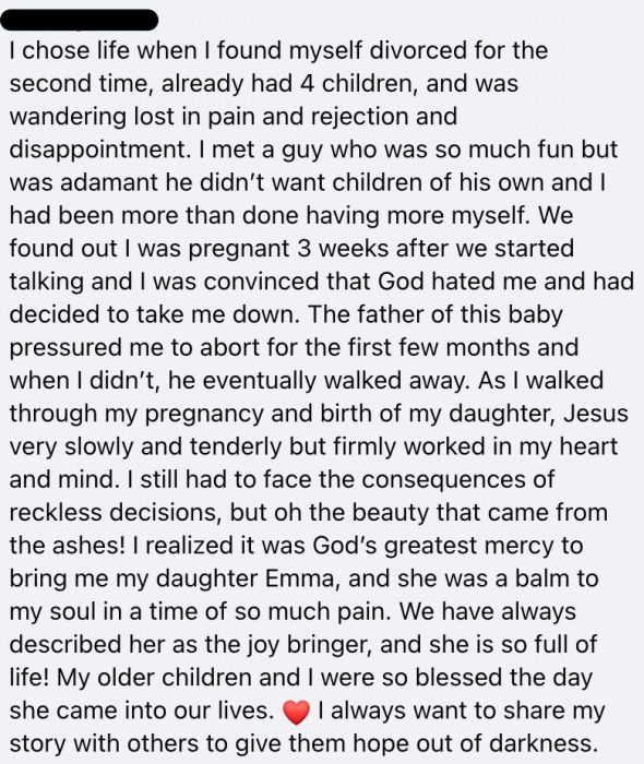 Pro-life photographer asked for stories of choosing life… and the response was amazing image