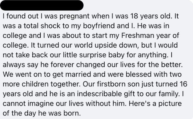 Pro-life photographer asked for stories of choosing life… and the response was amazing image