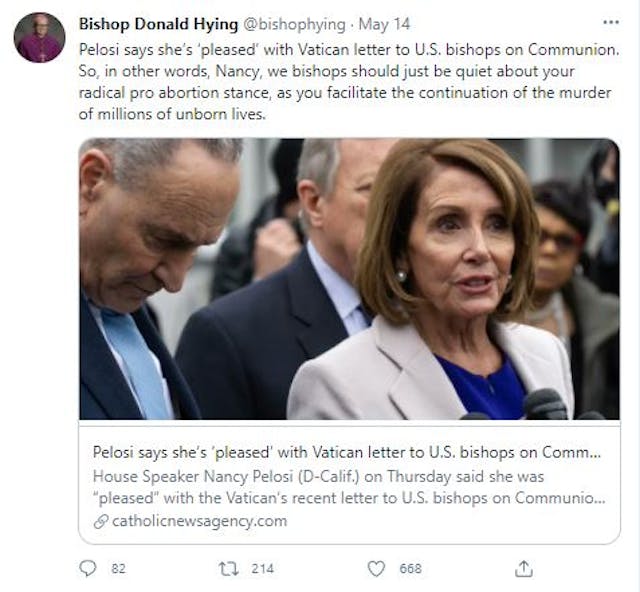 Bishops confront Pelosi: ‘You facilitate… the murder of millions’ image