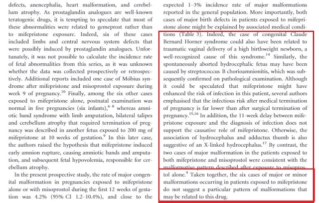 Image: BJOG Mifeprex abortion pill malformation study 2013