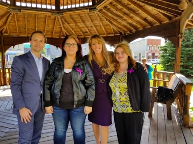 (L to R) Lt. Gov. Brian Calley, Tiffany’s mother, Rebecca, and Tiffany The pro-life fight to terminate the parental rights of rapists image