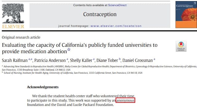 When pro-abortion studies hide their funding sources, why does the media ignore it? image