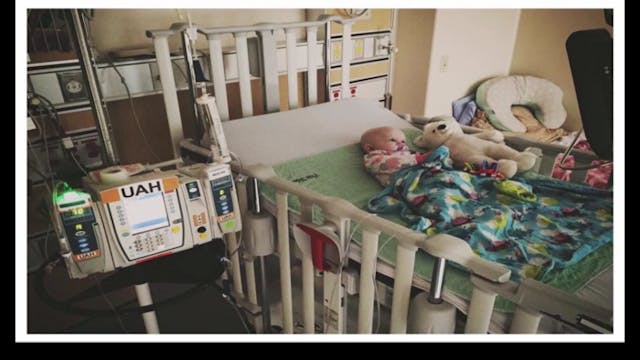 Screenshot from Global News report of Eva in the hospital fighting cancer. Screenshot from Global News report of Eva in the hospital fighting cancer.