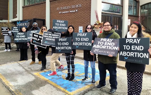 Pro-life advocates at Toronto’s 2022 40 Days for Life campaign. Photo credit: Maria Buelvas Pro-life advocates fast on bread and water for 40 days, save 6 babies from abortion image