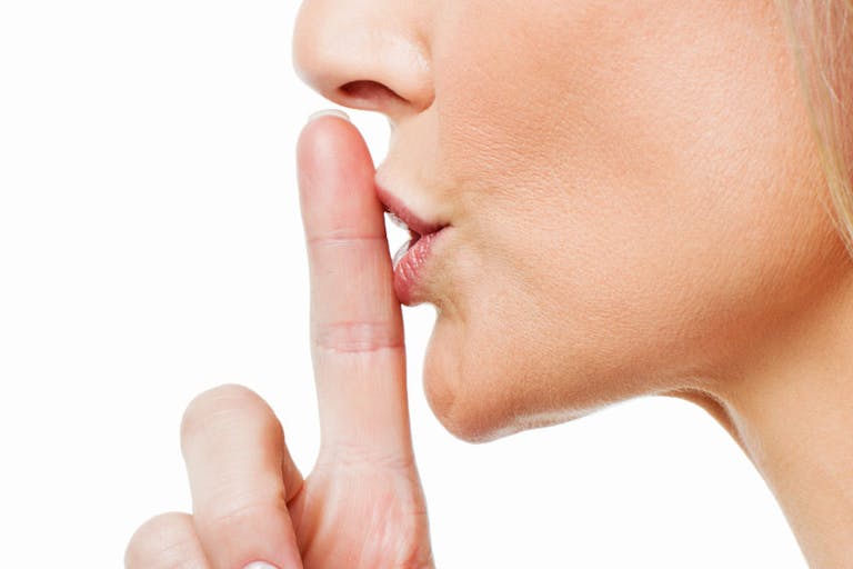 Woman Asking for Silence