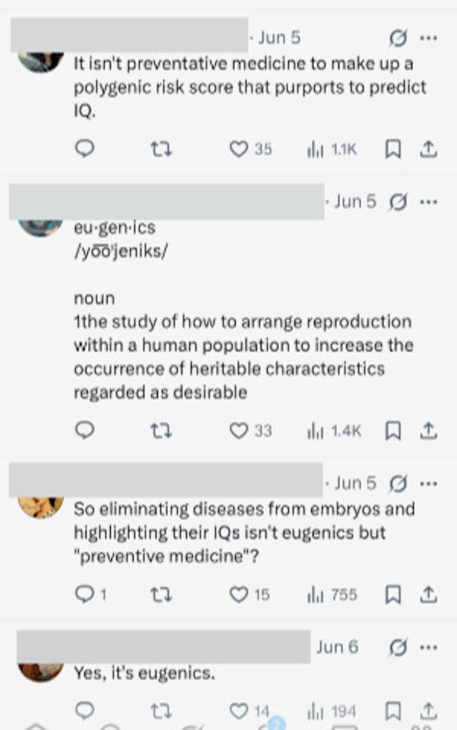 CEO of IVF start-up gets backlash for claiming embryo IQ selection isn’t eugenics image