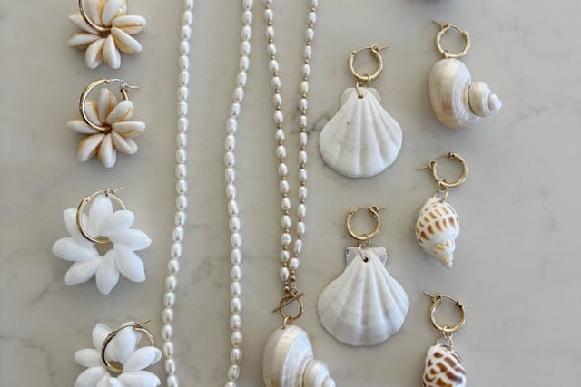 Shells made into earrings