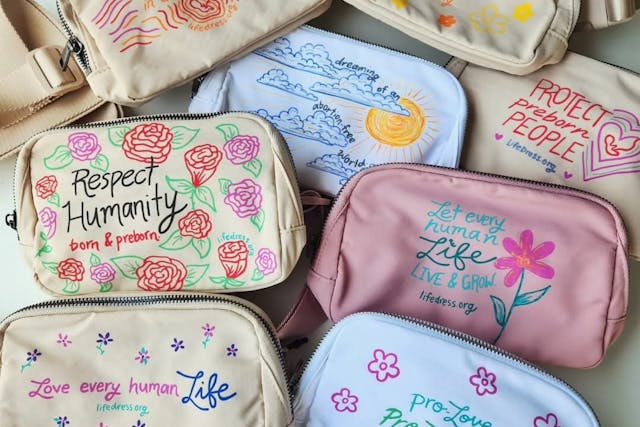 Colorful fanny packs