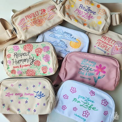 Colorful fanny packs