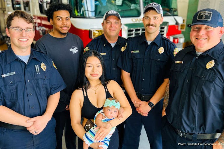 baby leilani preemie firefighters charlotte