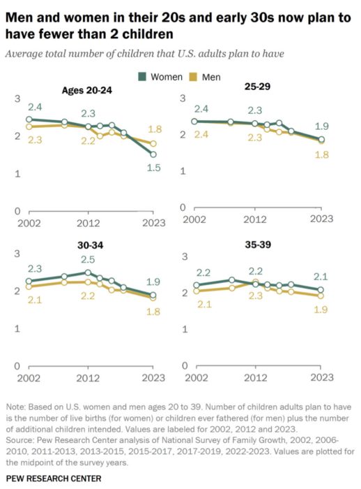 Analysis: Younger adults plan to have even fewer children than a decade ago image