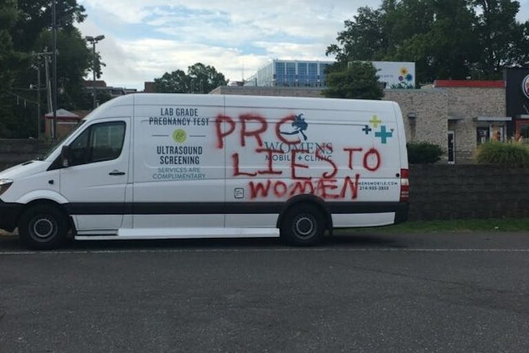pro-life van vandalized