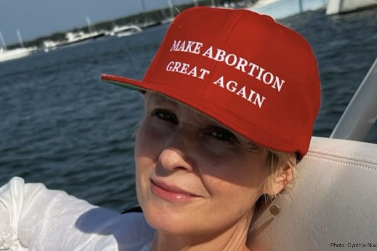 Cynthia Nixon Instagram abortion hat