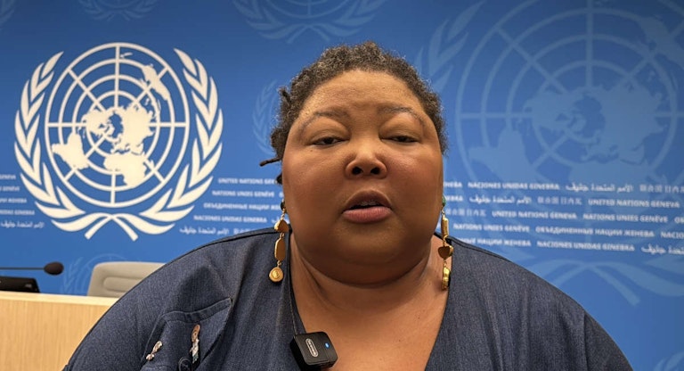 UN Rapporteur Tlaleng Mofokeng gives an exclusive interview at UN Human Rights Council