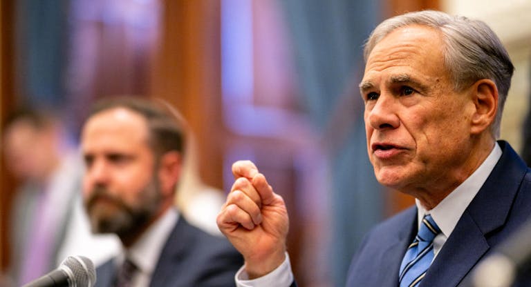 Texas Governor Abbott Holds Bill Signing To Create A Texas DOGE Office