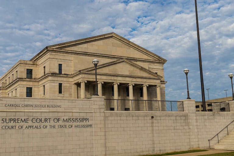 Jackson, MS /USA - November 4, 2019: Supreme Court of Mississippi building located in Jackson, MS Mississippi Supreme Court Building in Jackson, MS