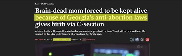Adriana Smith’s baby has been born, but abortion apologists still want him to die image