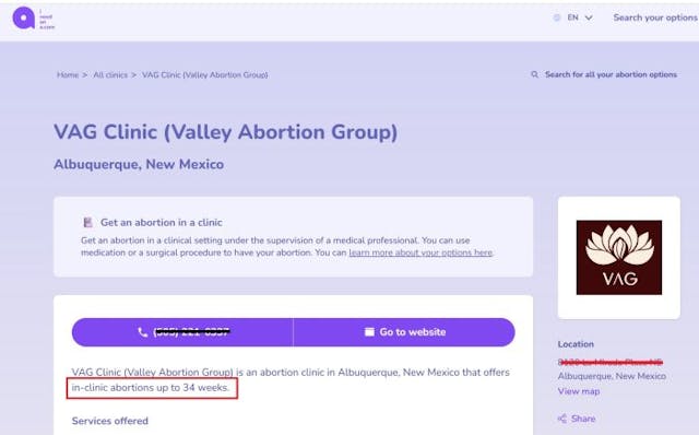 Valley Abortion Group (VAG) late term abortions to 34 weeks in New Mexico Valley Abortion Group (VAG) late term abortions to 34 weeks in New Mexico